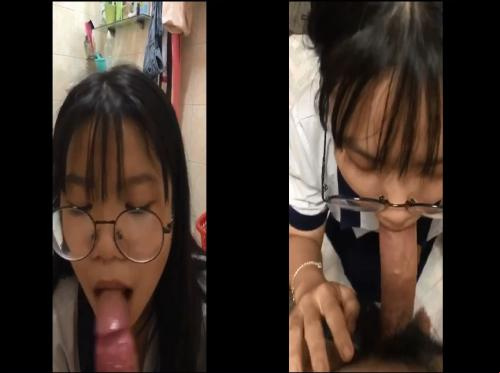 四眼大學生在廁所裡給了一個極端的BJ